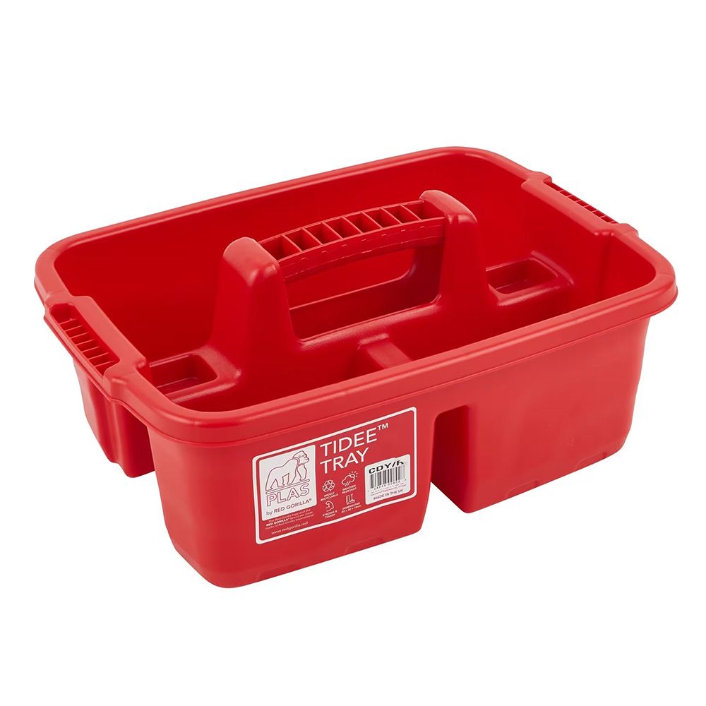 Red Gorilla - Tidee Plastic Tote Tray - Red