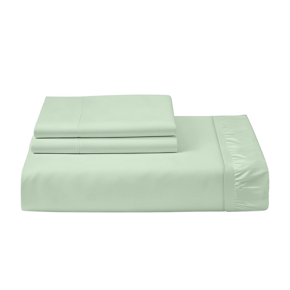 Cotton Home - Queen Size Fitted Bedsheet With 2 Pillow Case - Mint Green