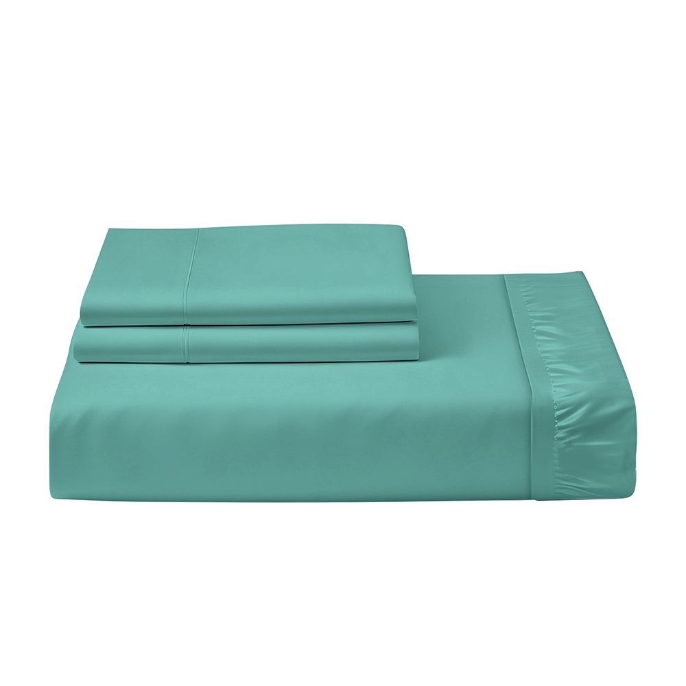 Cotton Home - Super King Size Fitted Bedsheet With 2 Pillow Case - Teal