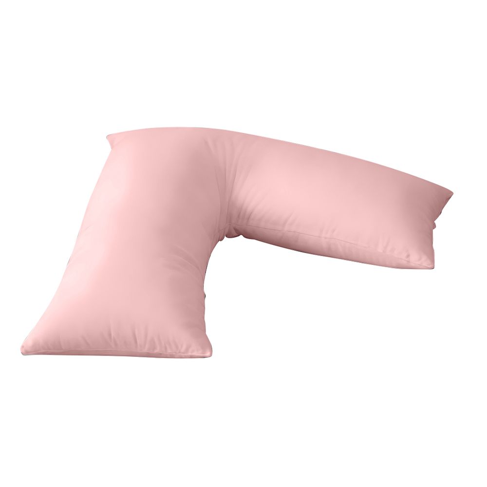 Cotton Home - V- Shape Pillow For Back, Shoulder - 70x70cm - Pink