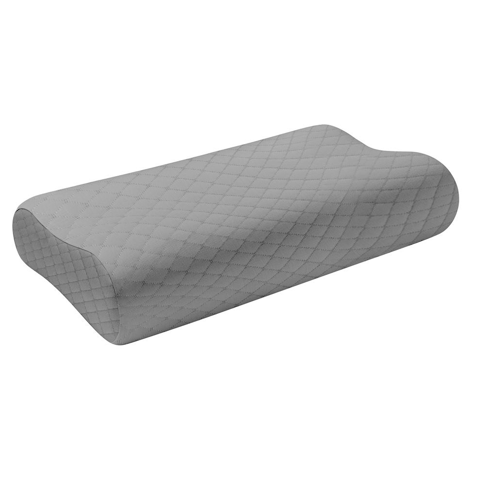 Cotton Home - King Size Knitted Anti Snore Memory Foam Pillow - 40x70cm - Grey