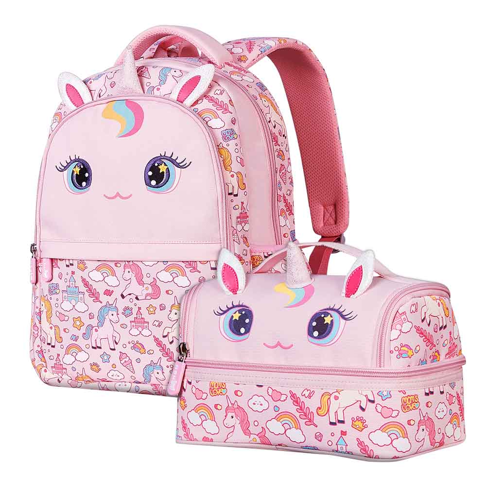 Unicorn backpack with lunch bag hotsell