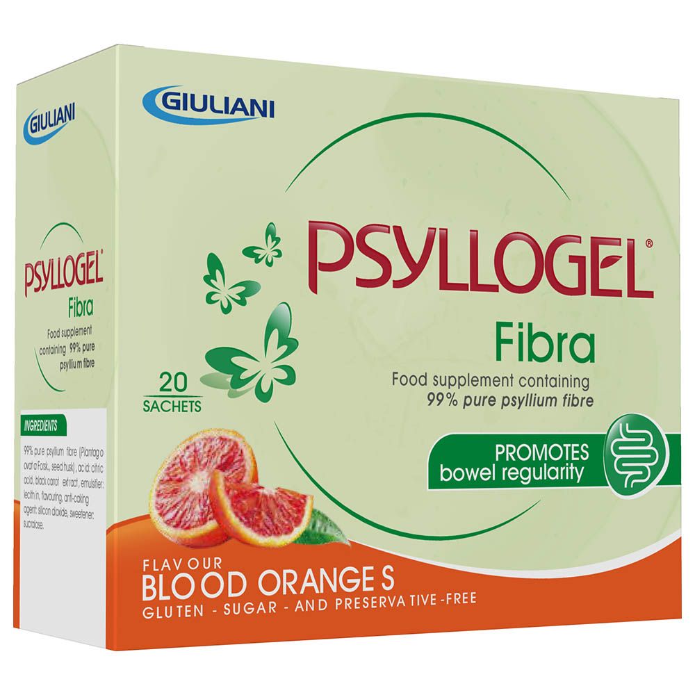 Psyllogel - Fibra Food Supplement - Blood Oranges - 20's