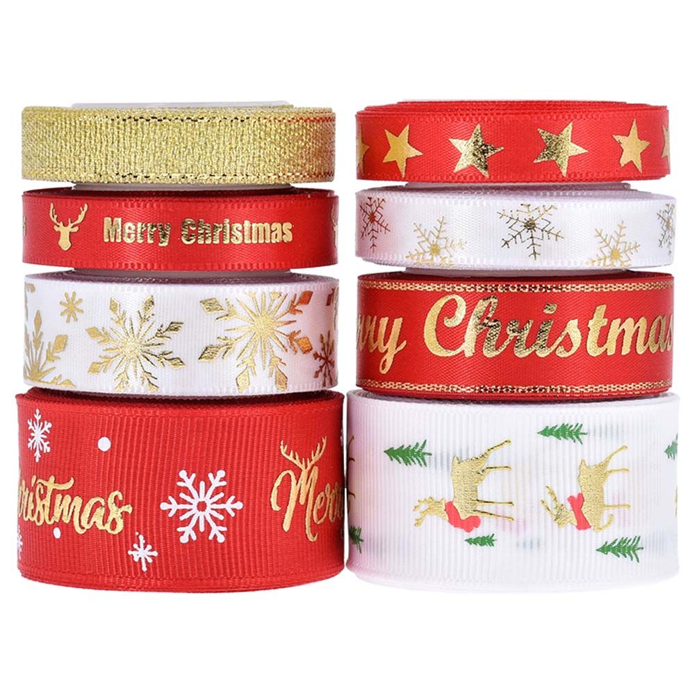 Highland - Christmas Ribbons Gift Wrapping Rolls - 8pcs