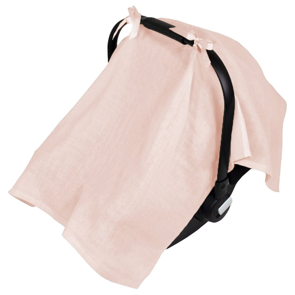 Me - Crinkle Muslin Organic Car Seat Suncover - Blush