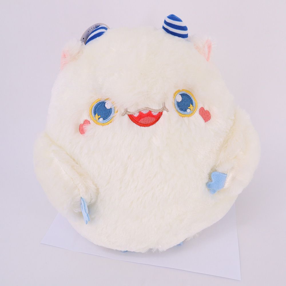 Toto Toys - Plush Cushion - Monster - White - 40 cm