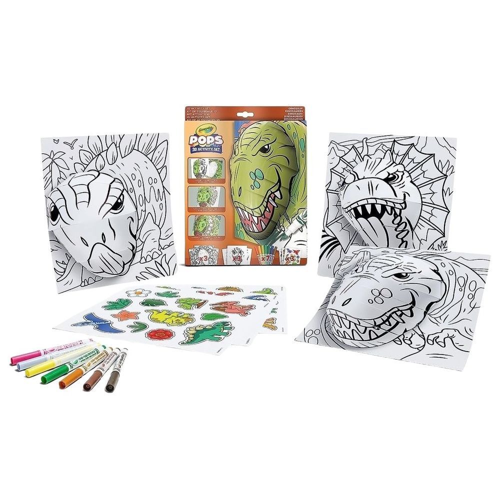 Crayola - Pops 3D Colouring Kit - Dinos