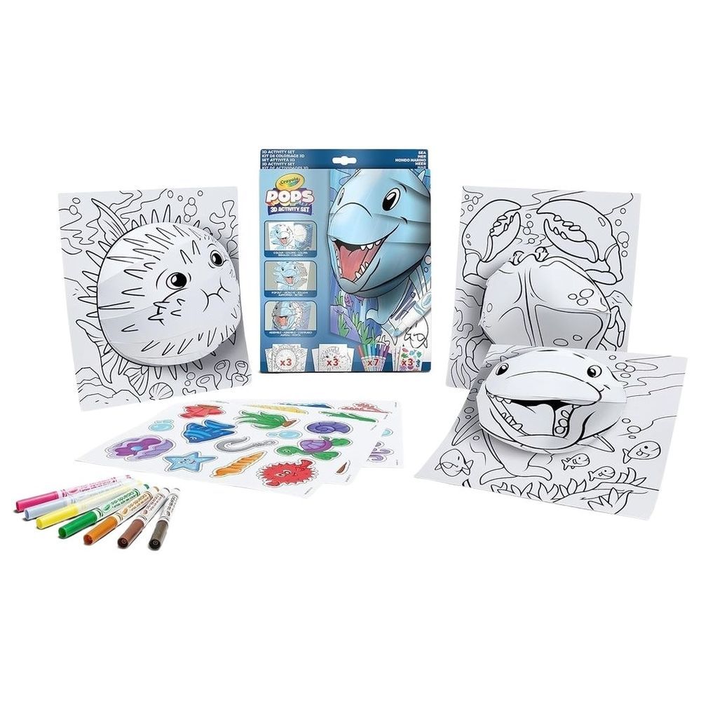 Crayola - Pops 3D Colouring Kit - Sea