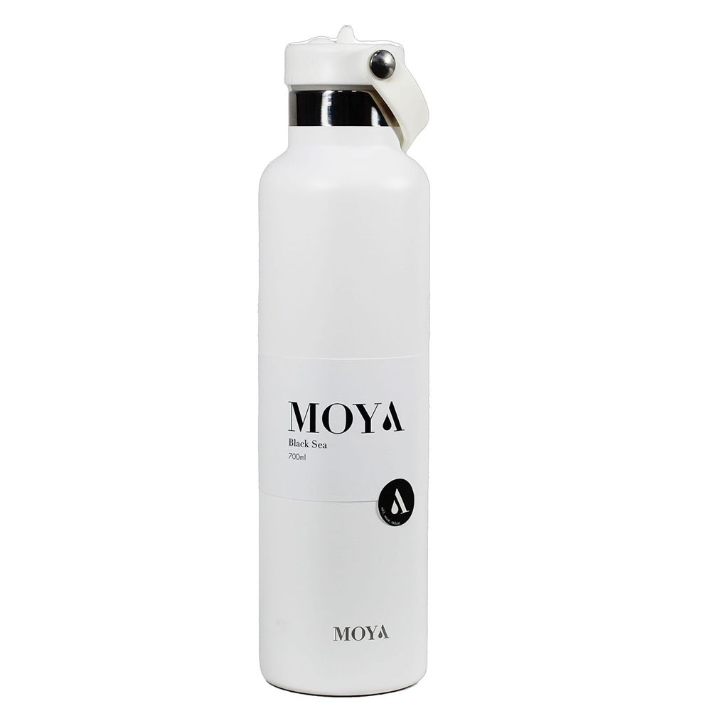 Moya - Black Sea Insulated Water Bottle - White - 700 ml