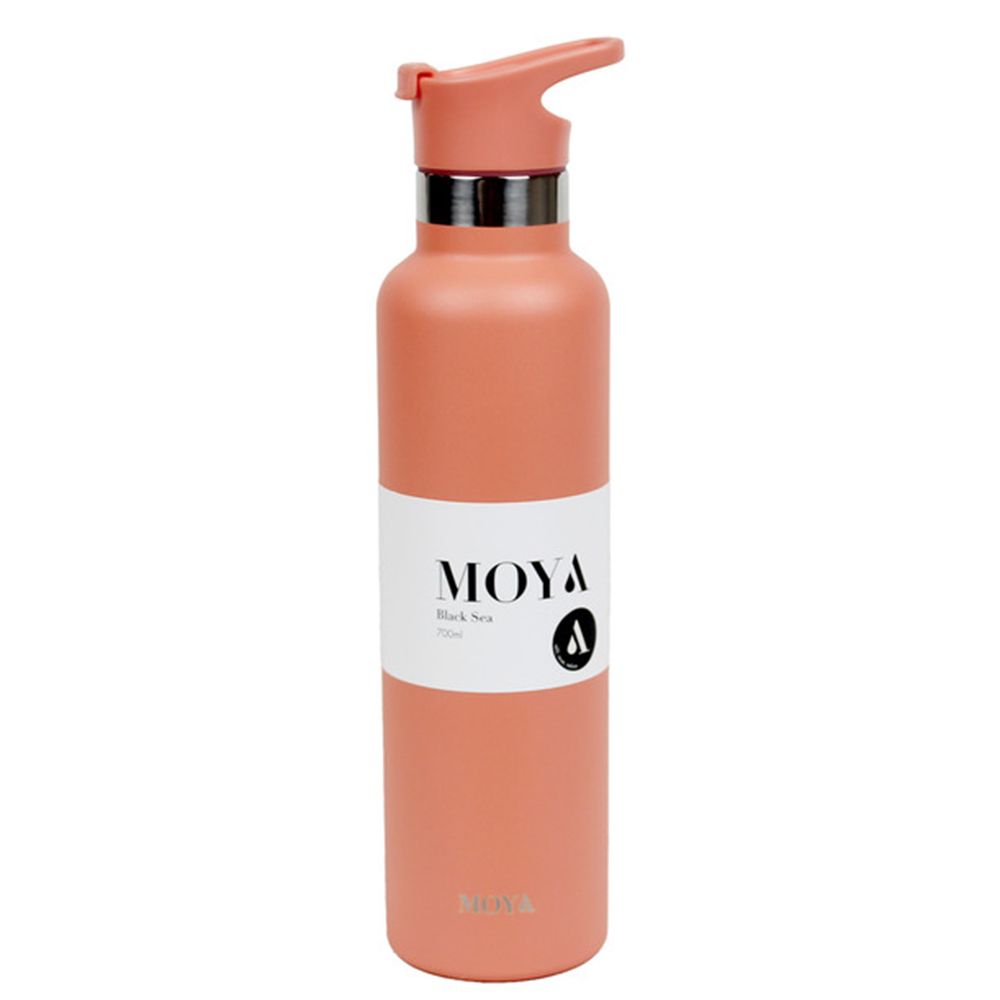 Moya - Black Sea Insulated Water Bottle w/ Spout Lid - Coral - 700 ml