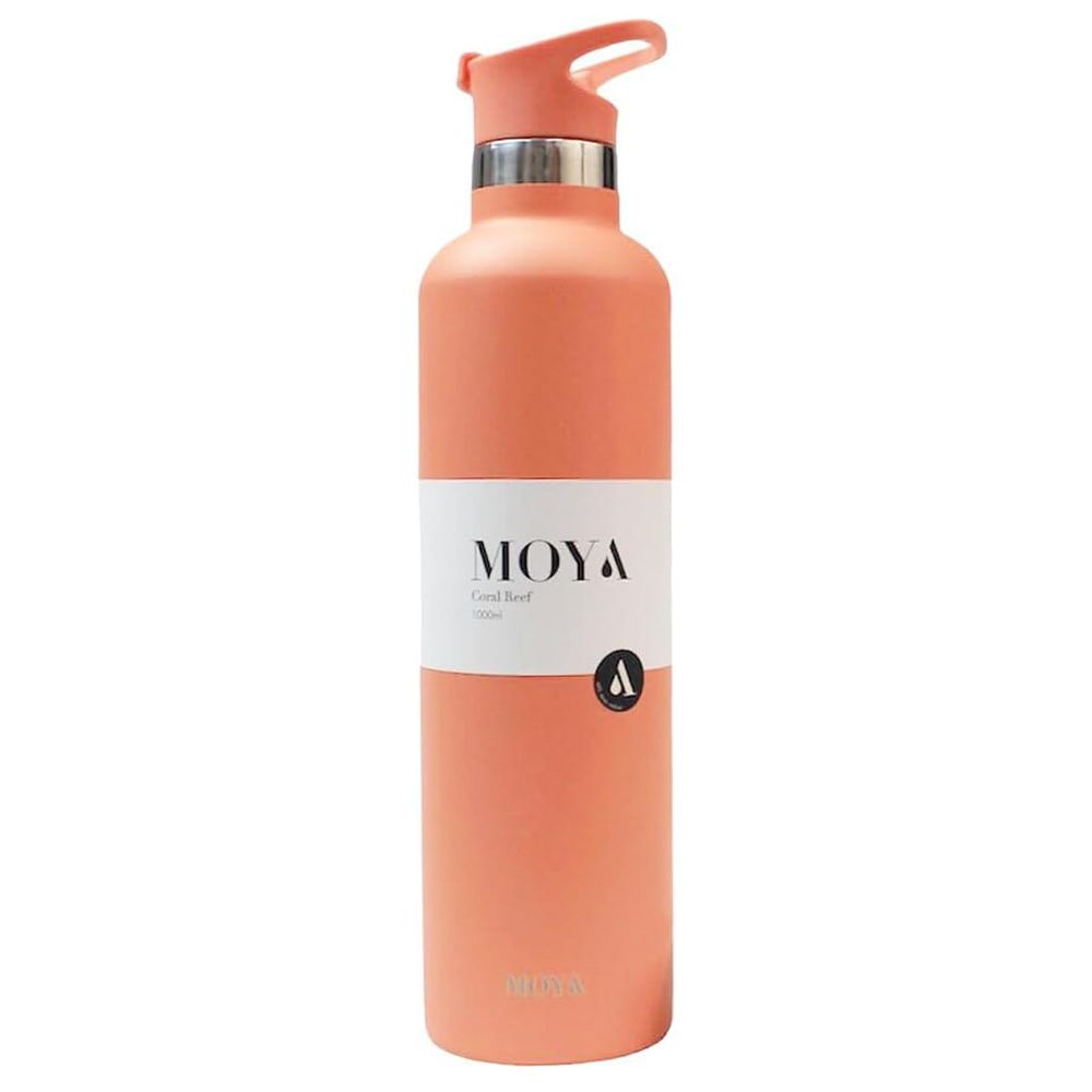 Moya - Coral Reef Insulated Water Bottle w/ Spout Lid - Coral - 1 L