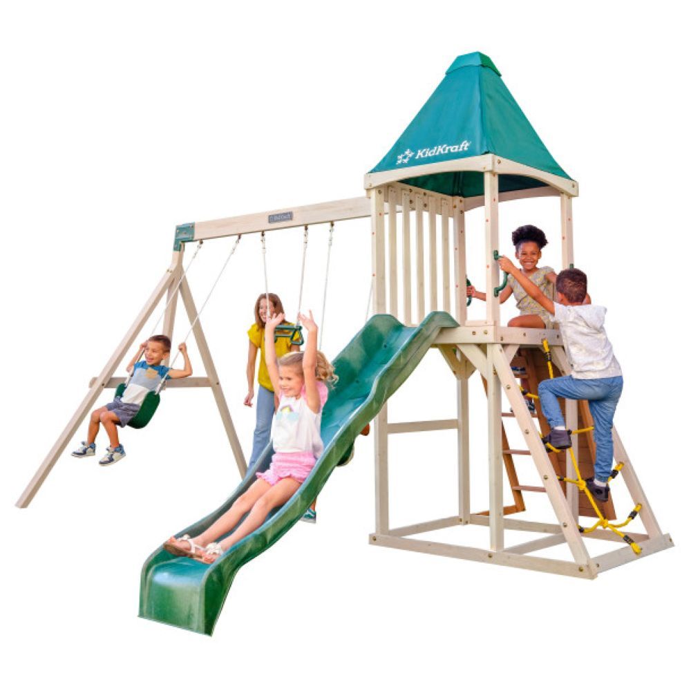 Kidkraft - Emerald Challenge Swing & Slide Set