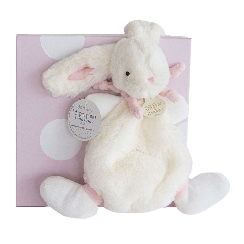 Doudou Et Compagnie - Bunny Bonbon Comforter - Pink - 26cm