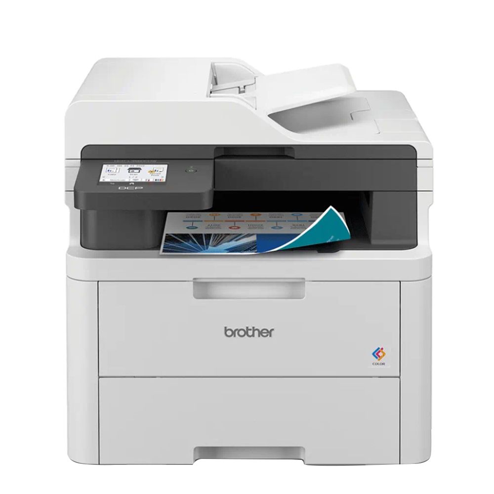 Brother - Silent And Compact All-in-One Colour LED Printer - White