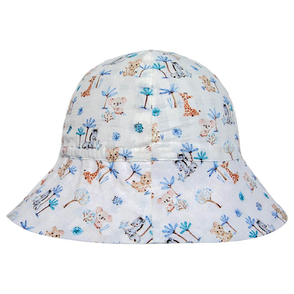 Jules & Juliette - Dominique Hat - White Jungle Print