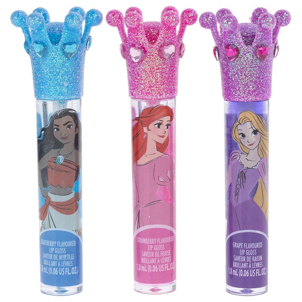 Townleygirl - Disney Princess Crown Lip Gloss - 3pcs