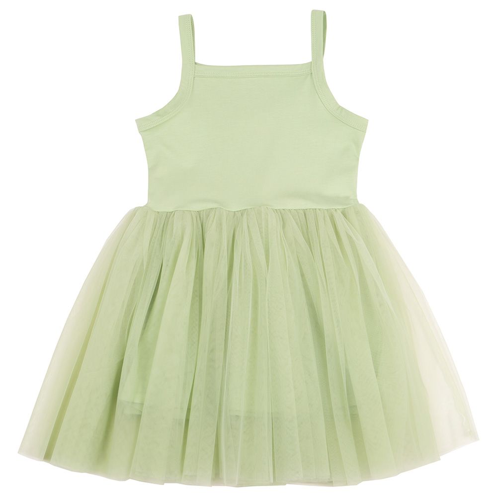 Bob & Blossom - Shoulder Straps Spot Sparkle Dress - Light Green