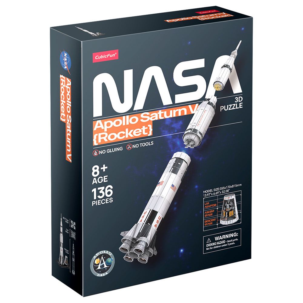 Cubicfun - 3D Puzzle Nasa Apollo Saturn V - 136pcs