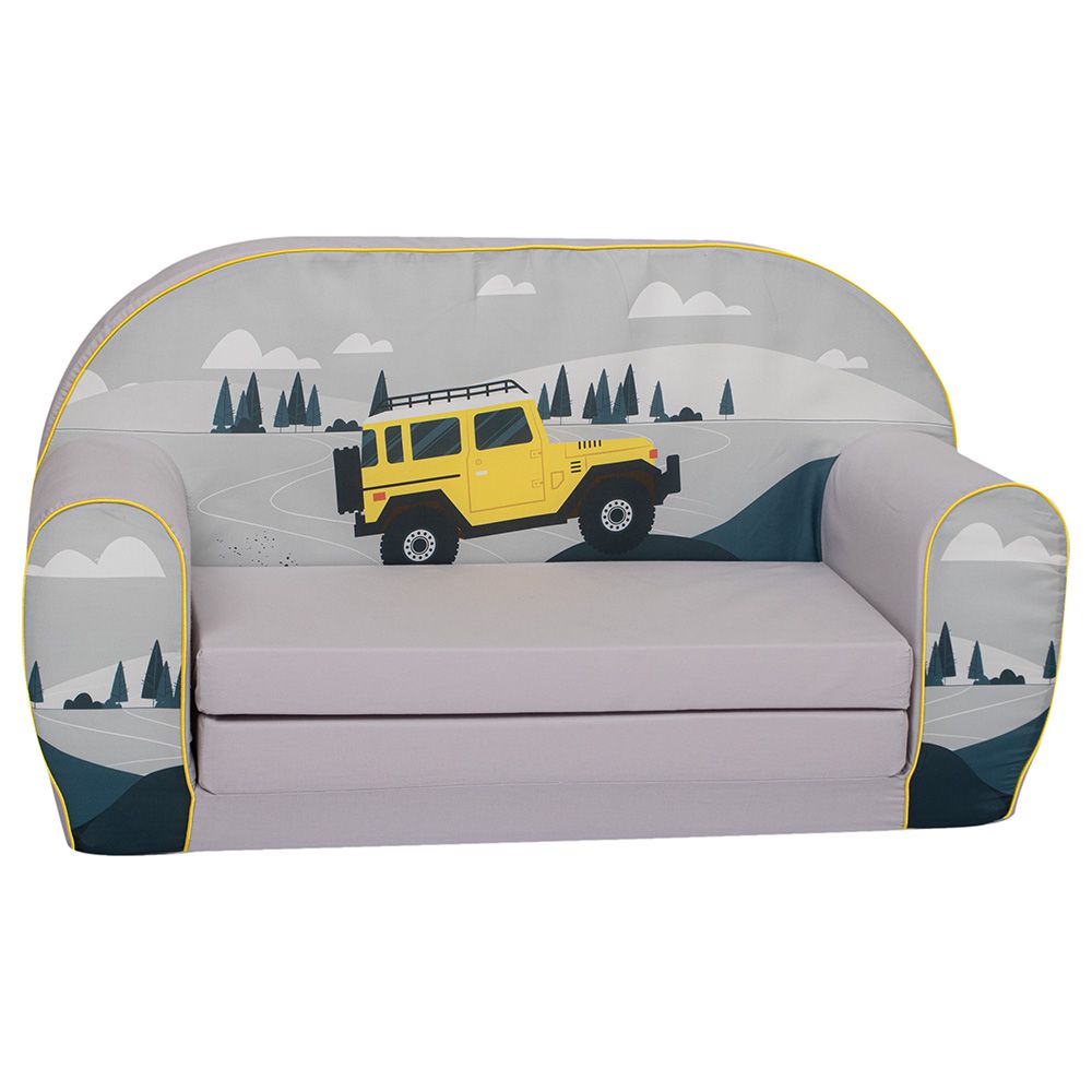 Delsit - Double Sofa Yellow Jeep - Grey