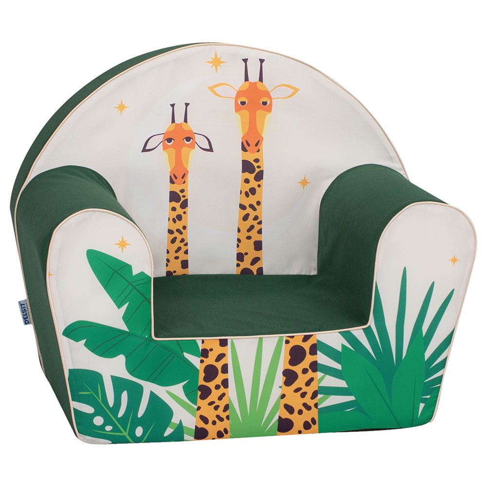 Delsit - Arm Chair Long Giraffes - White/Green