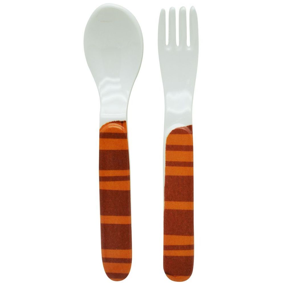 Dinewell - Kids Spoon And Fork Set - Tiger - 2 Pcs - 6-Inch