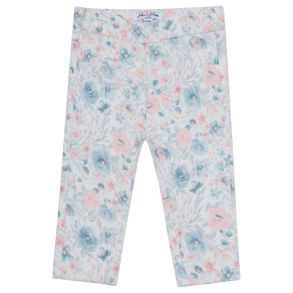 Jules & Juliette - Elga Baby Pants - Flowery Buds Pink