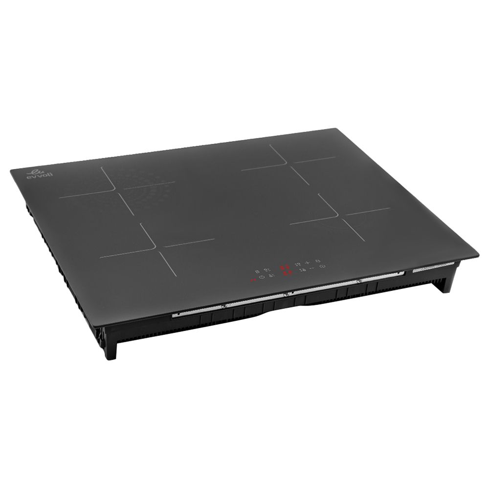 Evvoli - Built-In Induction Hob With 4 Burners - Black - 7200 W