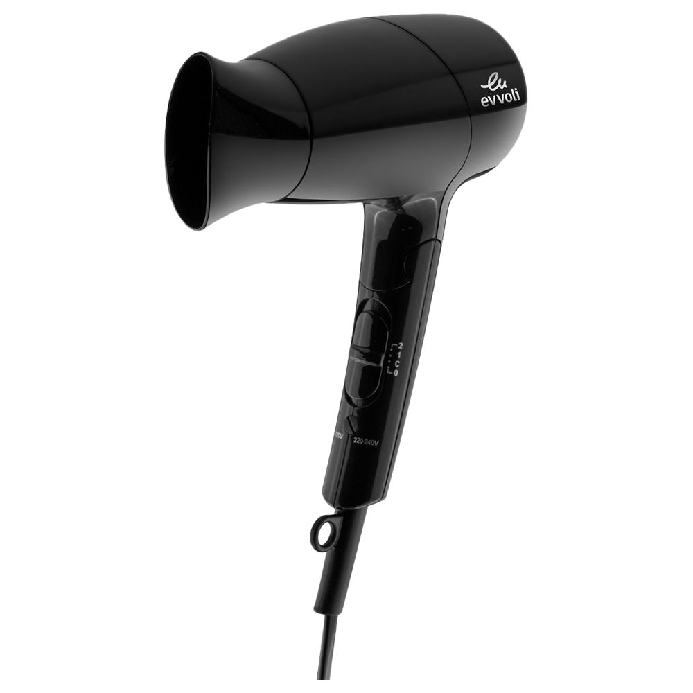 Evvoli - Foldable Hair Dryer - Black - 1500 W