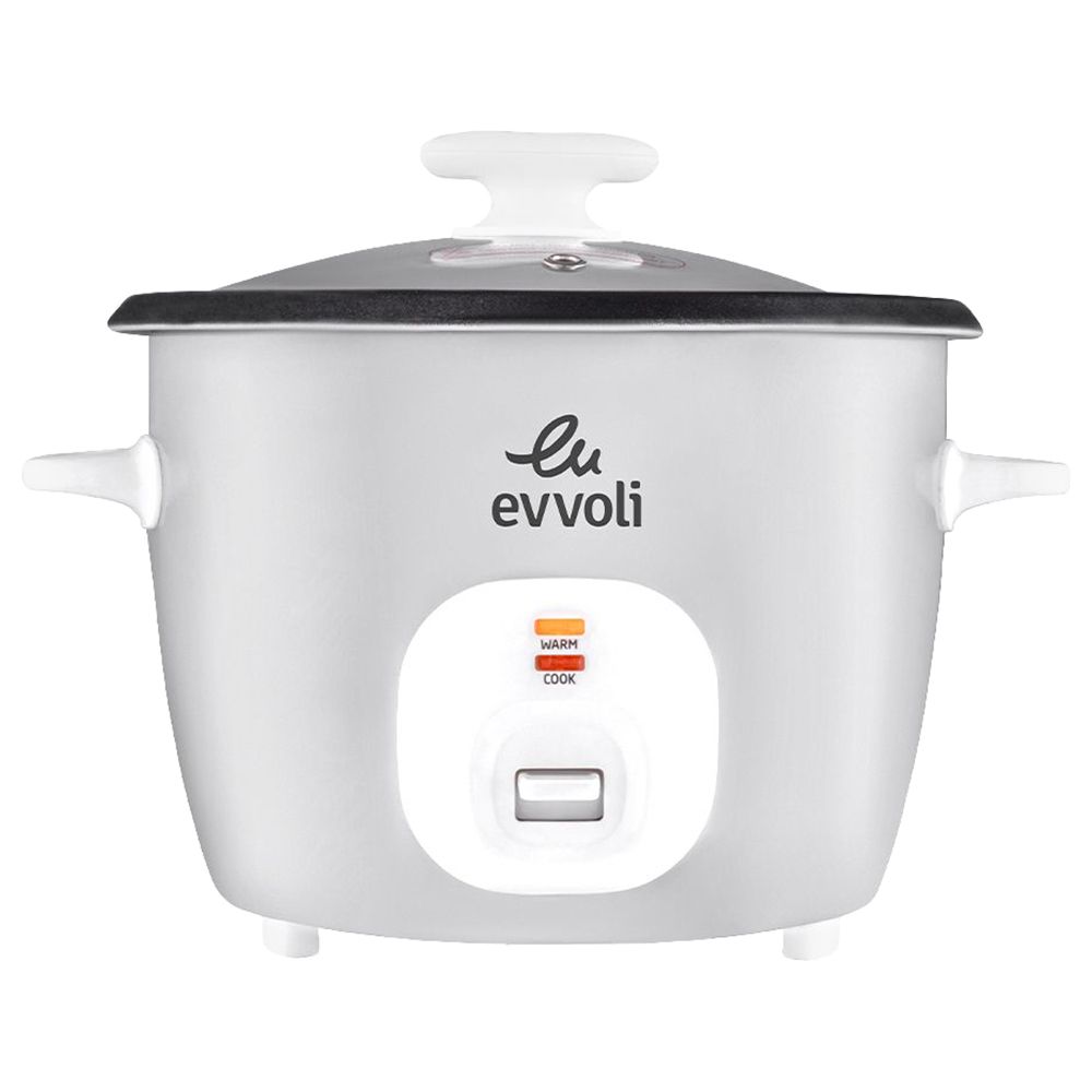 Evvoli - 2-In-1 Rice Cooker With Steamer - White - 4.5 L - 700 W