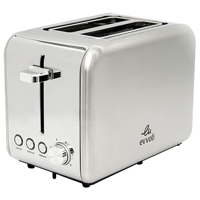 Evvoli - 2-Slice Toaster - Silver - 950 W