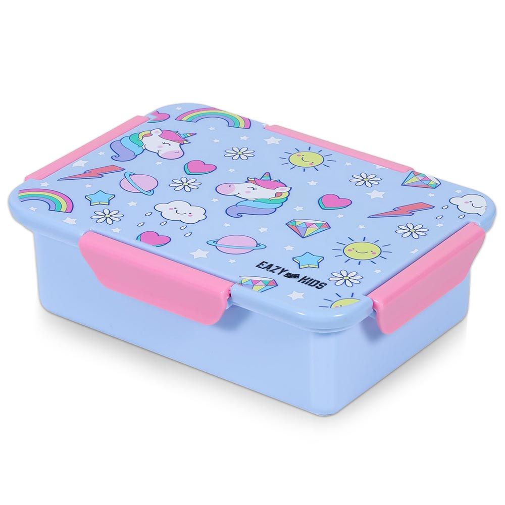 Eazy Kids - Unicorn Convertible Bento Lunch Box - Pink - 4 Compartments