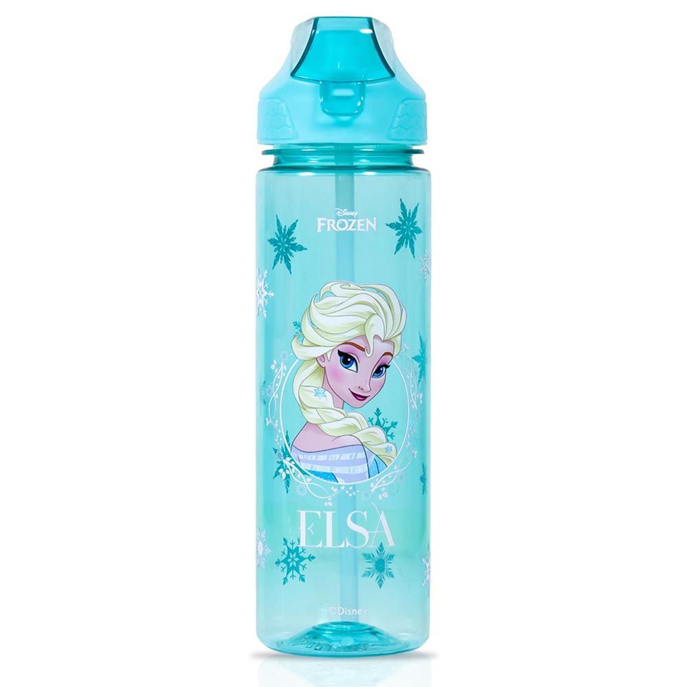 Eazy Kids - 2-In-1 Disney Frozen Princess Elsa Water Bottle - Green - 650ml