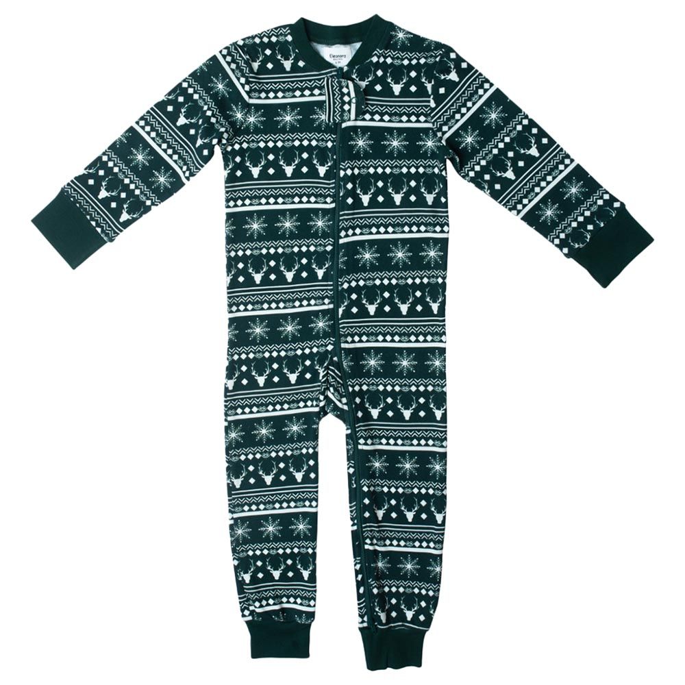 Eleonora Baby Wear - Christmas Zip Sleepuit - Forest Biome