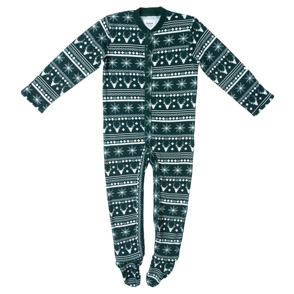 Eleonora Baby Wear - Christmas Footed Sleepuit - Forest Biome