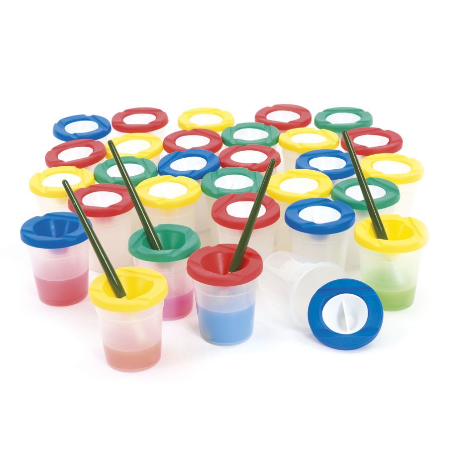 TTS - Non Spill Water Pots With Stoppers - 10pcs