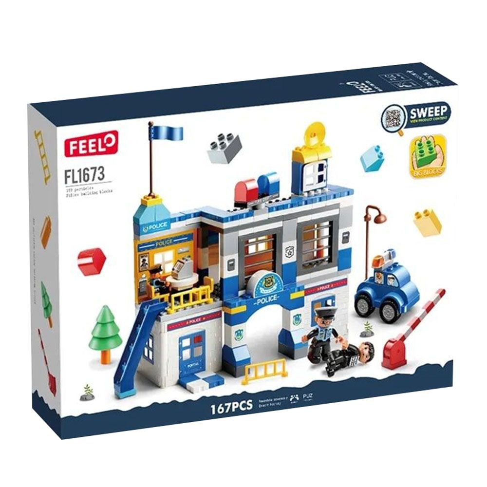 Feelo - Police Station Building Blocks Set - 167 Pcs