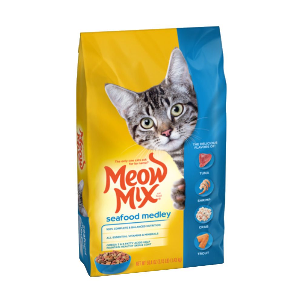 Meow Mix - Seafood Medley Bag Cat Food - 1.42 kg