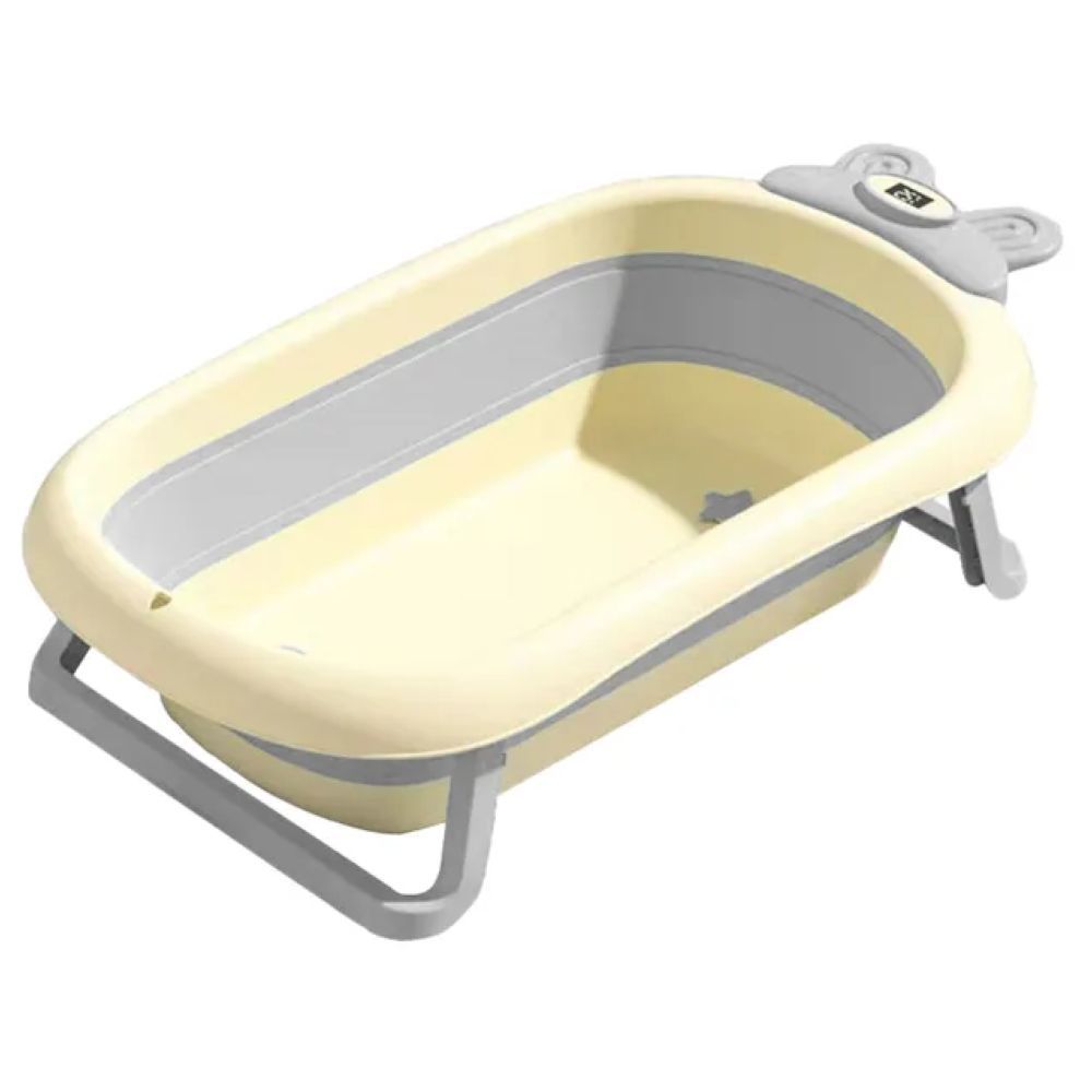 Bumble & Bird - Foldable Bathtub w/ Digital Thermometer - Light Grey