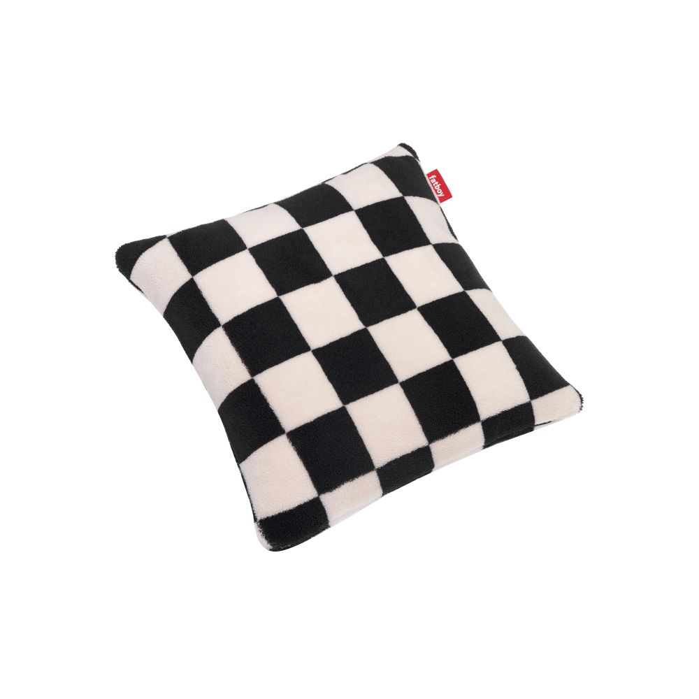 Fatboy - Teddy Chess Square Pillow - Black Ecru