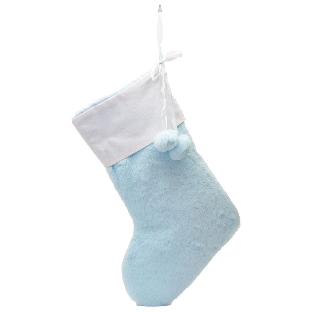 The Happy Tribe - Christmas Fur Stocking - Baby Blue