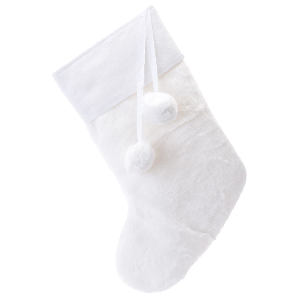 The Happy Tribe - Christmas Fur Stocking - Cream