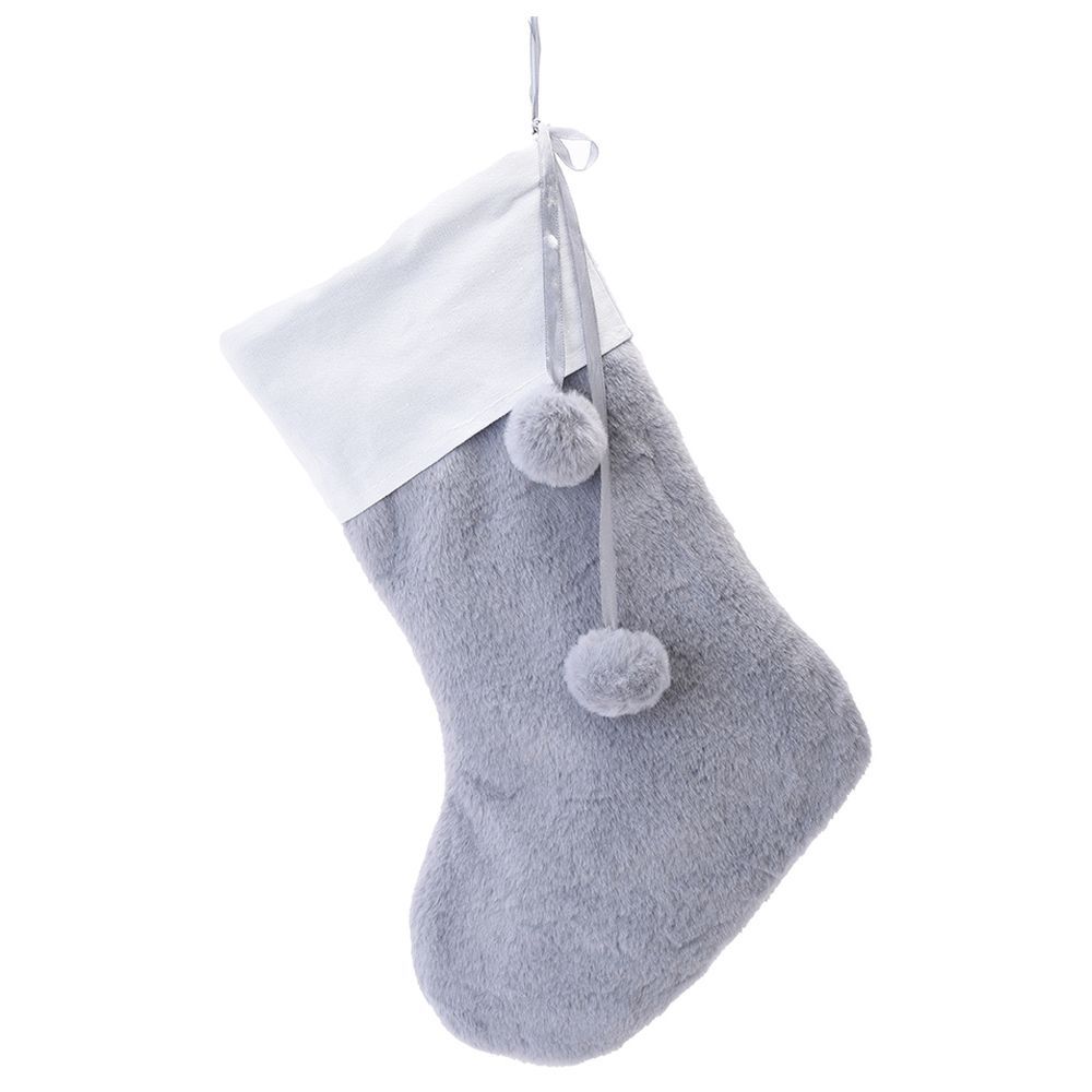 The Happy Tribe - Christmas Fur Stocking - Grey