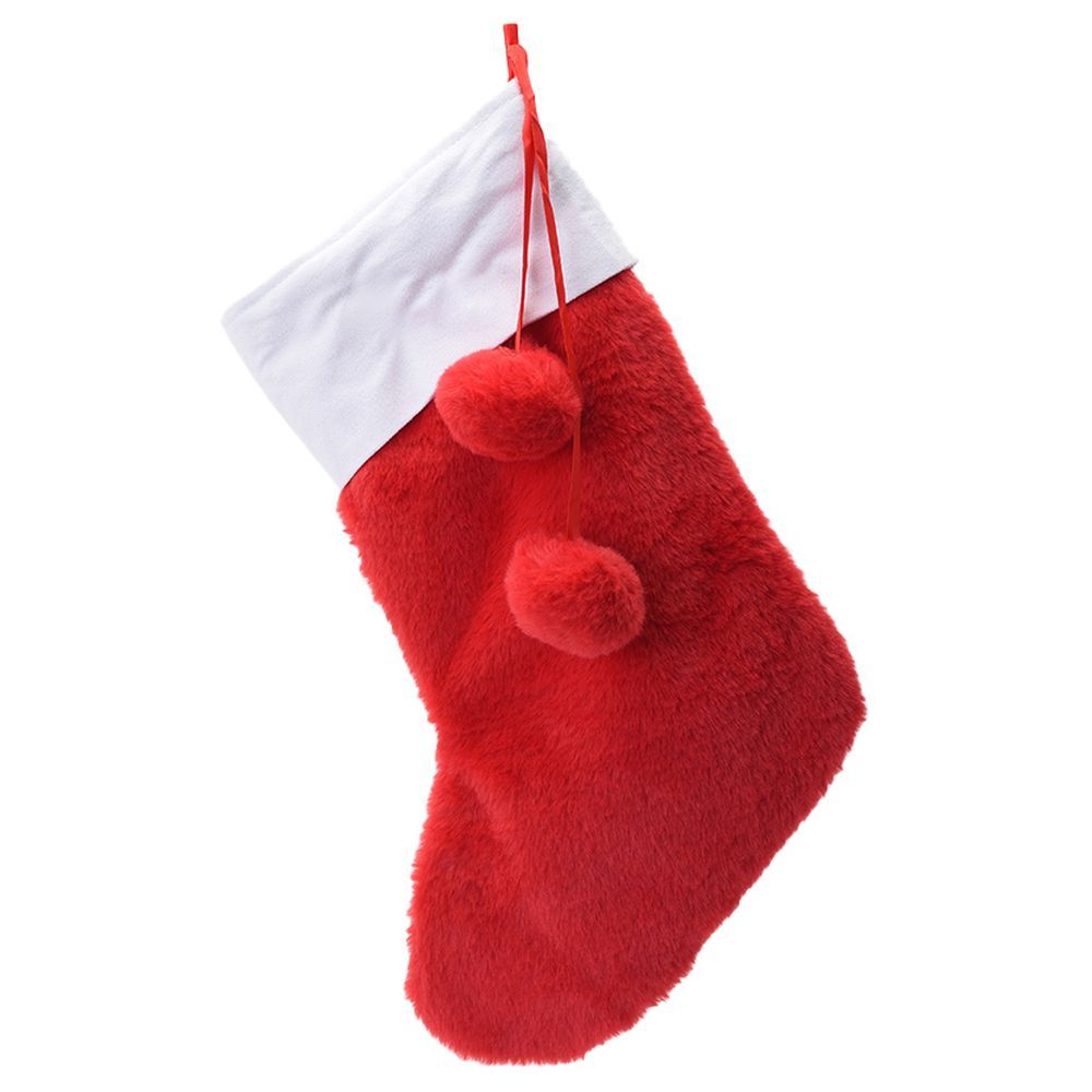 The Happy Tribe - Christmas Fur Stocking - Red