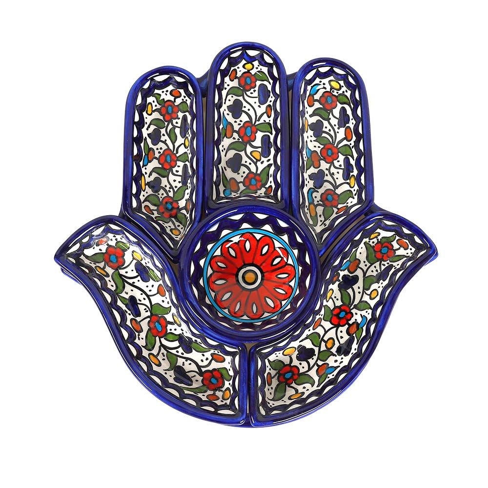 Fyrouzi - Fatima & Hamsa Hand Serving Plate - 30 cm