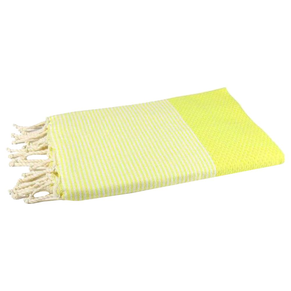 Hammam Corner - 100% Recycled Cotton Honeycomb Beach Towel - Yellow