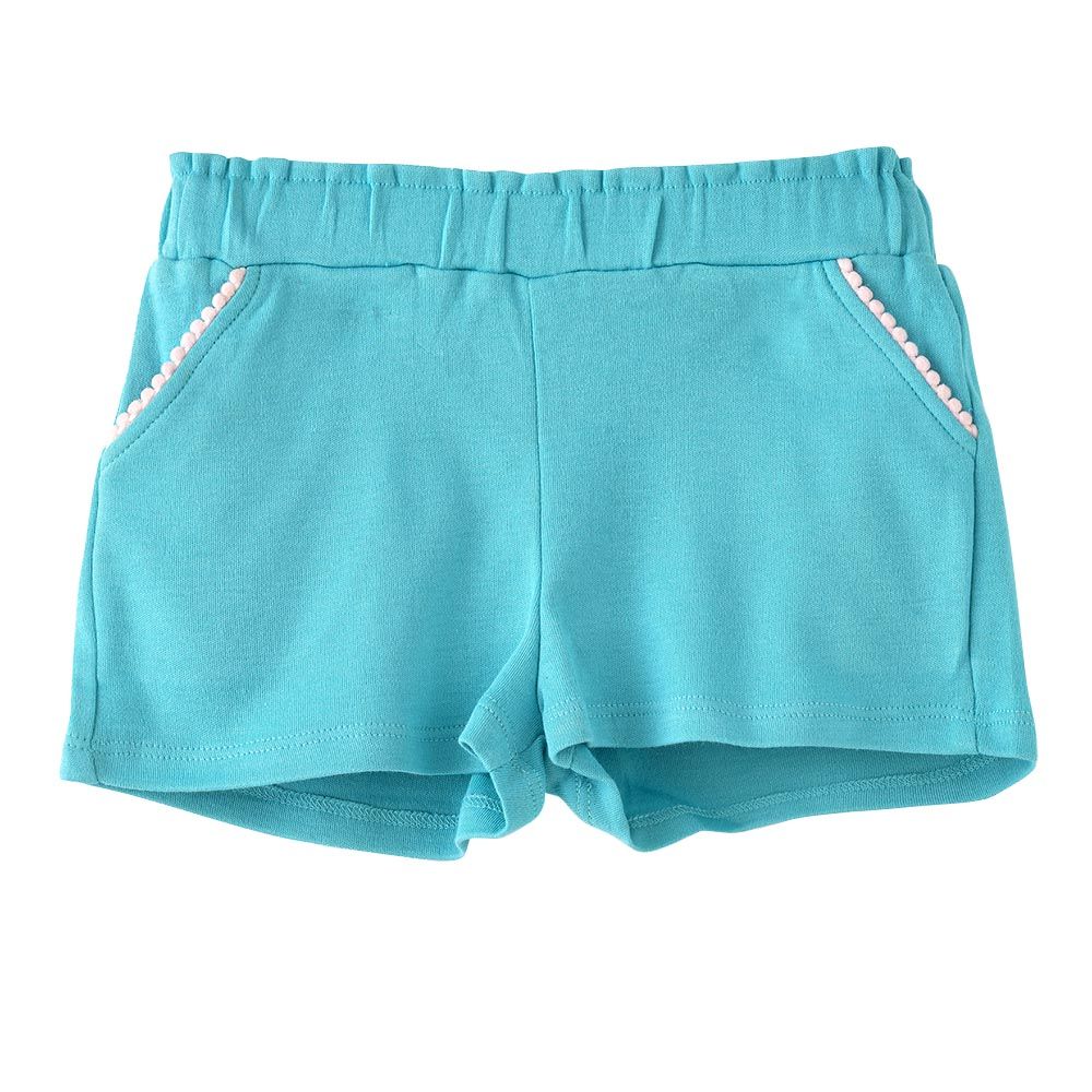 Jelliene - Sunny Stretches Cotton Knit Shorts - Blue