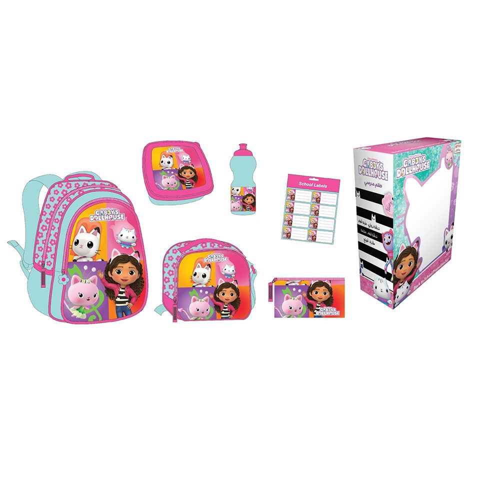 Gabby's Doll House - 6-in-1 Kids Backpack Set - 16-inches