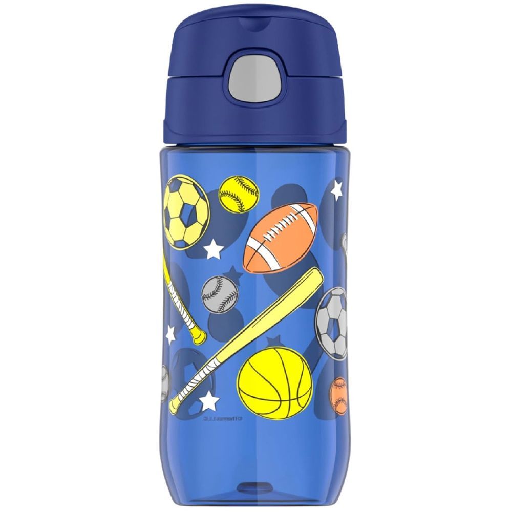 Thermos - Kids Funtainer Plastic All Sports Bottle - Blue - 470 ml