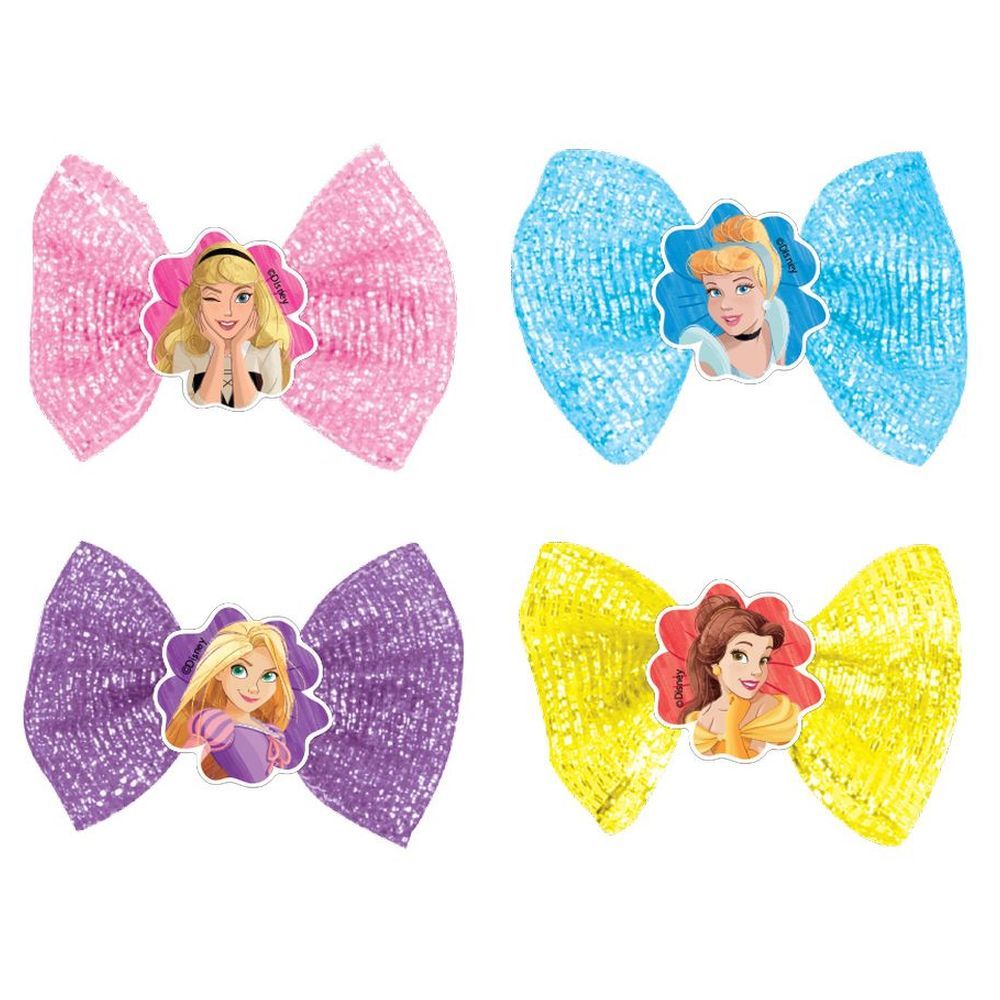 Disney - Girls Princess Hair Bow Clips - 4pcs