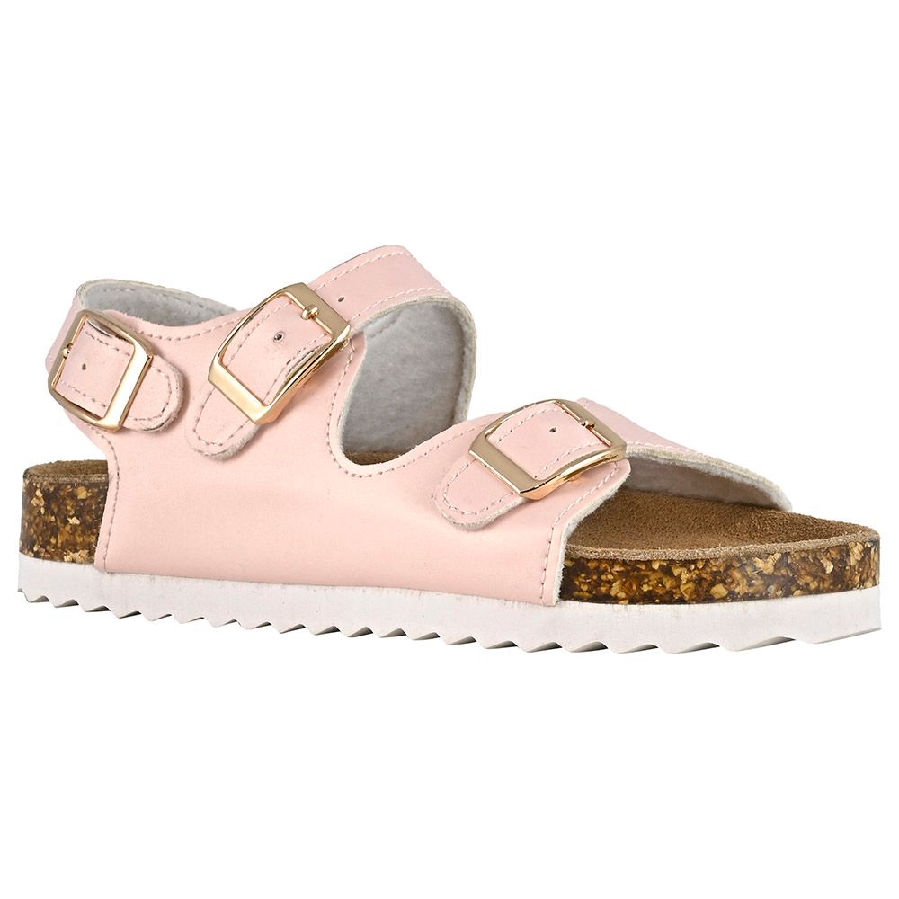 Colors of California - Three Buckles Girl's Sandal - Fondant Pink